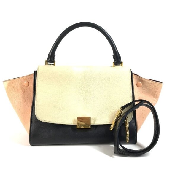 CELINE Trapeze Small 2WAY Bag Shoulder Bag Tote Bag Hand Bag - Picture 1 of 16